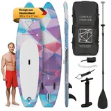 Capital Sports Aufblasbares SUP Board Set, All-Rounder SUP Board mit Aluminium Paddel, Stand Up Paddling Board für Kinder & Erwachsene, Paddle Board Aufblasbar mit Tasche & Pumpe, 305cm/10ft
