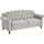 Atlantic Home Collection Couch Samtvelours 2-Sitzer Grau