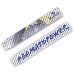 BAMATO Profi Handwerker-Zollstock mit Aufdruck #BAMATOPOWER