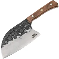 CJH Outdoor Kochmesser Full Tang Camping Hackmesser Scheide Walnuss