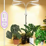 Secefeao Pflanzenlampen LED Vollspektrum 420 LEDs, Pflanzenleuchte Pflanzenlicht mit Ständer Pflanzen LED Wachstumslampe für Pflanzen mit Zeitschaltuhr 3 Farbmodi 10 Lichtstärken(420 LEDs Stand)