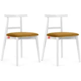 Konsimo Holzstuhl 2er-Set ¦ gelb ¦ Maße (cm): B: 47 H: 76