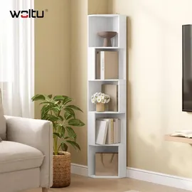 Woltu Bücherregal 25 x 25 x 147 cm Weiß