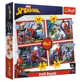 Trefl S.A. 4 in 1 Puzzle - Spiderman (Kinderpuzzle)