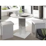 möbelando Esstisch >Judd< in Weiß/Matt - 80x75x80cm (BxHxT)