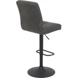 Hela LENI schwarz (vintage anthrazit, schwarz), B:44cm H:102cm T:57cm, 100% Polyester, Hocker, Barhocker, Komfortsitz Federkorb