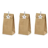 Adventskalendertüten, Kraft (1 Packung / 24 Stück) - Braun
