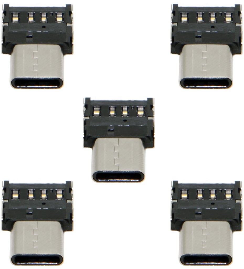 CY Ultra Mini Typ C USB-C auf USB 2.0 OTG Adapter für Handy, Tablet, USB-Kabel und Flash-Disk, 5 Stück