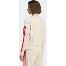 adidas Women's 3S FASHION Tracktop, Crystal Linen/Pure ruby), XS