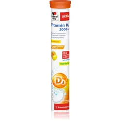 Doppelherz Vitamin D3 2000 I.E. Brausetabletten zur Förderung der Gesundheit von Knochen und Gelenken 15 TABL