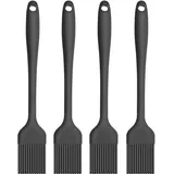 4 Stück Backpinsel 21cm Silikonpinsel Küche Grillpinsel Basting Gebäckbürste Pinsel Backen Hitzebeständig silikon kochpinsel für Backen,Kochen,Grillen