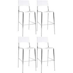 CLP 4er Set Barhocker Genua weiß