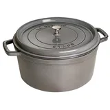 Staub Cocotte 34 cm rund graphitgrau