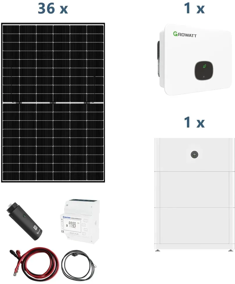  Solaranlage mit Stromspeicher MID 12KTL3-XH 12kW Hybridwechselrichter 3-phasi... 