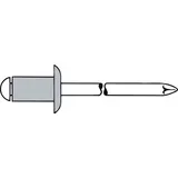 ede - sfs group Blindniet Alu/Stahl Flachrundkopf 6 x 10 mm 250 Stück