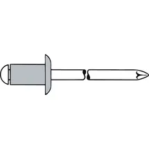 ede - sfs group Blindniet Alu/Stahl Flachrundkopf 6 x 10 mm 250 Stück