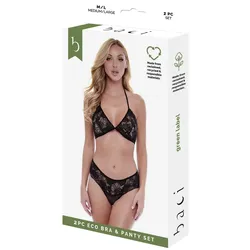 Unterwäsche-Set Baci Lingerie Bra & Panty Schwarz (M/L)
