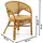Kobolo NIMES Rattansessel 58 x 61 x 46 cm braun
