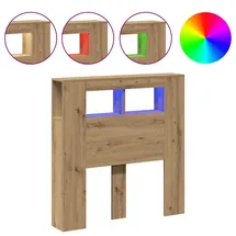 vidaXL LED-Kopfteil Artisan-Eiche 100x18,5x103,5 cm Holzwerkstoff