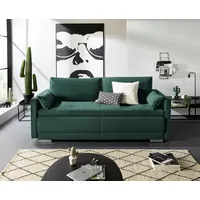 INOSIGN Schlafsofa Berlin, mit Boxspringaufbau, Bettfunktion & Bettkasten, Dauerschlafsofa grün