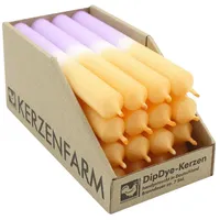Kerzenfarm Hahn DIP DYE Stabkerzen 180 x 22 mm Mandarin-Violett