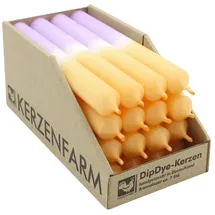 Kerzenfarm Hahn DIP DYE Stabkerzen 180 x 22 mm Mandarin-Violett