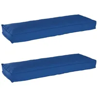 VidaXL Palettenkissen für Bänke 2 Stk Königsblau 120x40x8 cm