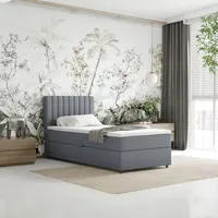 Panda möbel Boxspringbett Everest, mit Topper - dunkelgrau