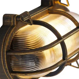QAZQA Nautica 0 E27 Oval Gold/Aluminium