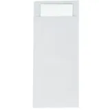 Mank Bestecktasche in Perlgrau 85 x 200 mm, mit 2-lagiger Tissue-Serviette in Weiß | 500)