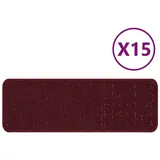 vidaXL Stufenmatten mit Latexrücken Bordeaux 25x60 cm