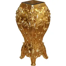 Casa Padrino Barock Luxus Marmor Säule Gold / Schwarz 38 x 37 x H.88 cm