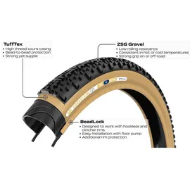 panaracer GravelKing X1 700x35C Reifen schwarz/braun (RF735-GKX1-D2)