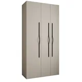 abiks möbel Drehtürenschrank COMO 120 x 245,5 x 40 cm Schwarz