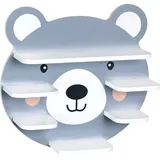 KESPER Kinderregal Bär 45 x 42 x 12 cm MDF grau