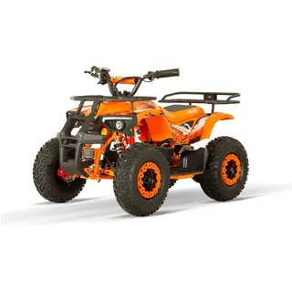 Nitro Motors Eco Dusty 1200W 48V Kinderquad 6 Zoll BTF Profile XL Elektro Quad LED Drossel (Orange)