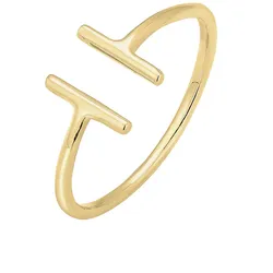 Elli PREMIUM Geo Trend Look Statement Offen 375 Gelbgold Ringe   Damen 