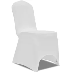 vidaXL 50 x Stuhlhusse Stretchhusse weiß
