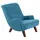 58 aufm Kessel Cocktailsessel Kajsa Velourstoff 71 x 80 x 101 cm Petrol mit Relax-Funktion