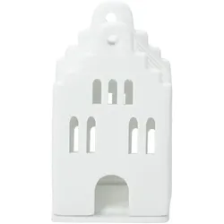 räder Zuhause Mini Lichthaus Porzellan Giebelhaus weiß