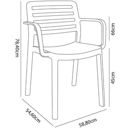 Resol garbar WIND Sessel Indoor, Outdoor Set 2 Schokolade