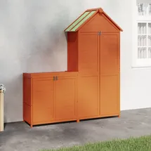 vidaXL Geräteschuppen Set 0,79 x 0,53 m 2-tlg. braun