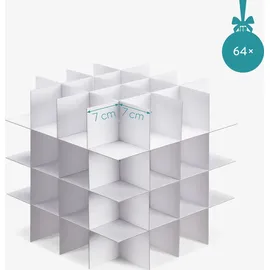 Navaris Aufbewahrungsbox Weihnachtskugeln 64 Fächer 1-tlg. grün-rot