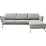 Schöner Wohnen Ecksofa "Spin, Multifunktionssofa, bequem und hochwertig verarbeitet, L-Form", silber, B:329cm H:87cm T:224cm, 54% Polyacryl, 46% Polyester, SCHÖNER WOHNEN-KOLLEKTION, Sofas, Ecksofa, Drehsitz-Funktion, USB-Anschluss, Armlehnfunktion, Rückenverstellung