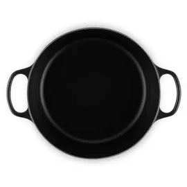 Le Creuset Signature Bräter 30 cm rund schwarz glänzend