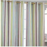 Homescapes - Gardinen Mit Ösen Osaka Streifen 2er Set 100% Baumwolle, 182x137 cm