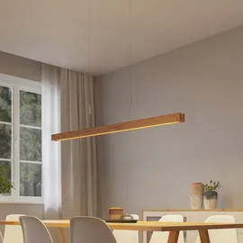 LINDBY Lindby, LED Pendelleuchte Alimara dimmbar, Modern, aus Metall, (1 flammig,) / Holz Hängeleuchte Esstischlampe Hängelampe Wohnzimmerleuchte