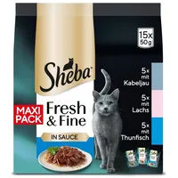 Sheba Fresh & Fine Multipack Portionsbeutel 3 Varietäten Kabeljau,