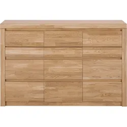 Kommode HOME AFFAIRE "Silkeborg", braun (eiche teilmassiv), B:130cm H:85cm T:35cm, Holz teilmassiv, Sideboards, Breite 130 cm