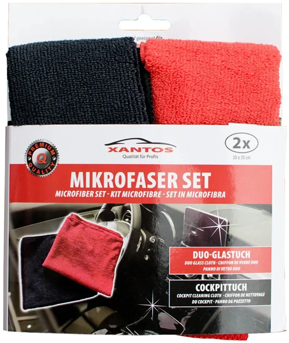 XANTOS Mikrofaser Set rotschwarz